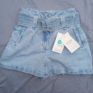 Sezane Short Deia Bleu Snow size 8